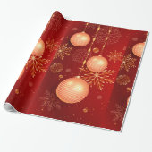 Kerstrood Cadeaupapier (Uitgerold)