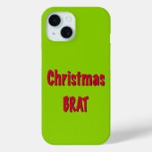 Kerstrood en brat groen Case-Mate iPhone case (Achterkant)