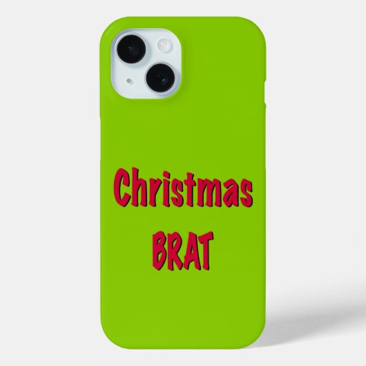 Kerstrood en brat groen Case-Mate iPhone case (Achterkant)