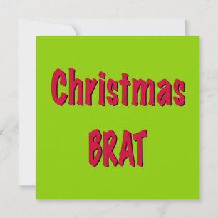 Kerstrood en brat groen kaart