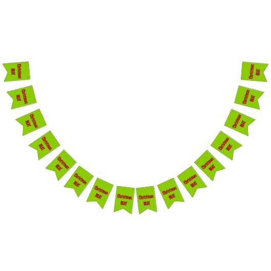 Kerstrood en brat groen vlaggetjes (Alle)