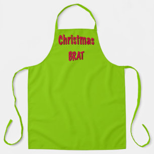 Kerstrood en Bratgroen Schort