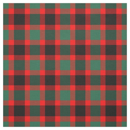 Kerstrood en groen feestpatroon stof (Swatch)