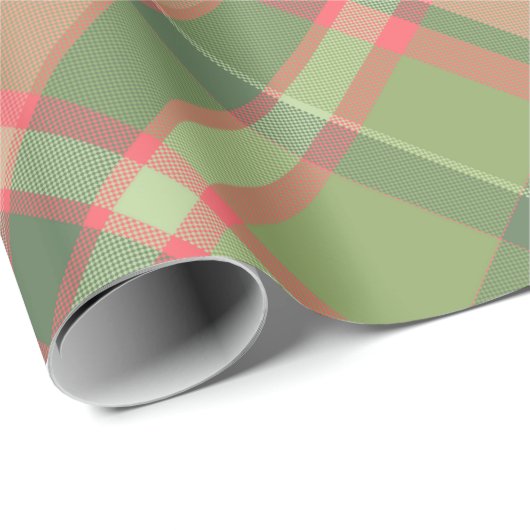 Kerstrood en groen gepantserd omslagpapier cadeaupapier (Rol Hoek)