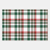 Kerstrood en groen geplakt inpakpapier vel (Voorkant)