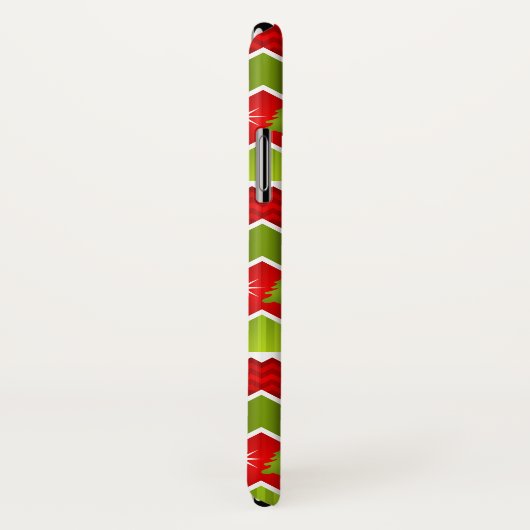 Kerstrood en groen keurmerk Case-Mate iPhone case (Achterkant / rechts)