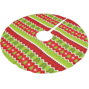 Kerstrood en groen keurmerk kerstboom rok