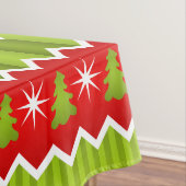 Kerstrood en groen keurmerk tafelkleed (Voorbeeld)