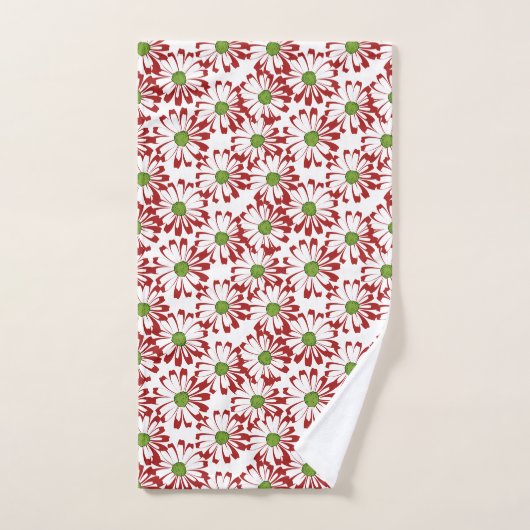 Kerstrood en groen-maanpatroon bad handdoek (Handdoek)