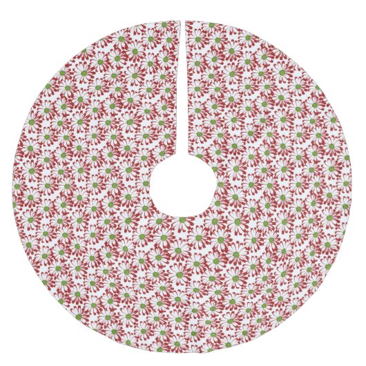 Kerstrood en groen-maanpatroon kerstboom rok (Voorkant)