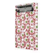 Kerstrood en groen-maanpatroon mini klembord (Angled2)