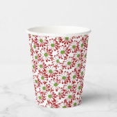 Kerstrood en groen-maanpatroon papieren bekers (Rechts)