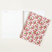 Kerstrood en groen-maanpatroon planner (Display)