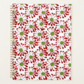 Kerstrood en groen-maanpatroon planner (Voorkant)
