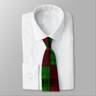 Kerstrood en groene tartan. stropdas