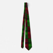 Kerstrood en groene tartan. stropdas (Achterkant)