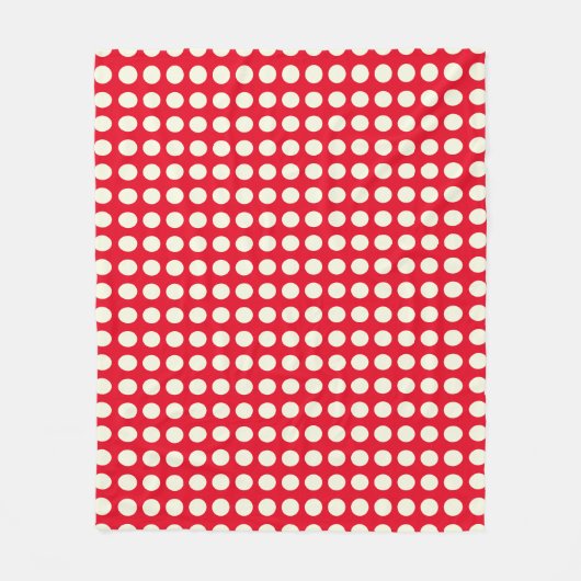 Kerstrood en wit Geometrisch Stip Patroon Fleece Deken (Voorkant)