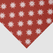 Kerstrood en wit met sneeuwvlokken tissuepapier (Detail)