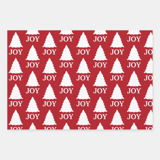 Kerstrood en wit patroon inpakpapier vel (Voorkant 2)