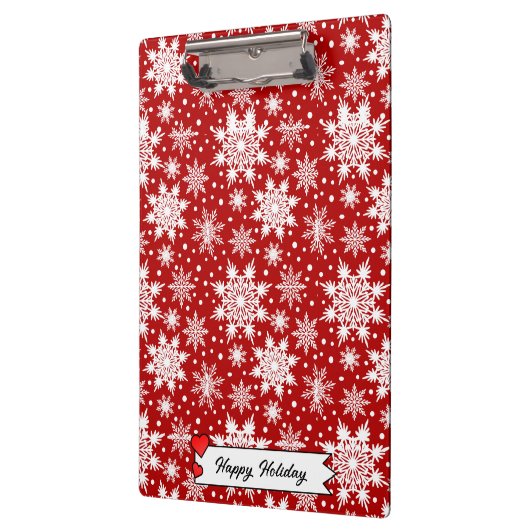 Kerstrood en wit Snowflake naadloos patroon Klembord (Links)