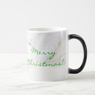 Kerstrood en witte kerst magische mok