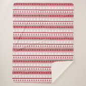 Kerstrood en witte Sherpa Throw Blanket (Voorkant)