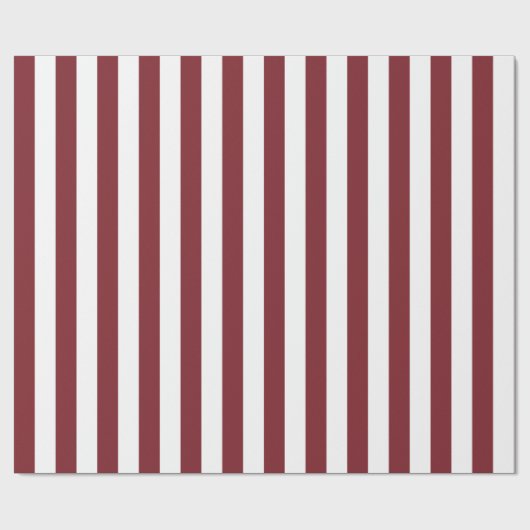 Kerstrood en witte strepen cadeaupapier (Vlak)