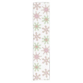 kerstrood groen feesttekenteken korte tafelloper (Voorkant)