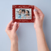 Kerstrood lichtvenster flyer (Hand)