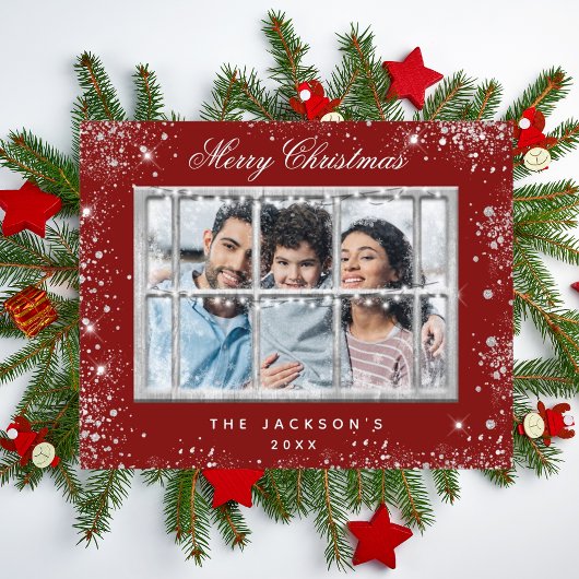 Kerstrood lichtvenster flyer