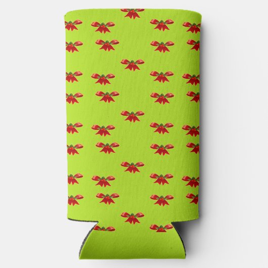 Kerstrood lint op felgroen (Achterkant)