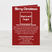 Kerstrood met zakelijke Wenskaart Kaart (Voorkant)