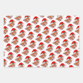 Kerstrood panda - Complementair verpakkingspapier Inpakpapier Vel (Voorkant 3)