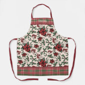 Kerstrood Poinsettia Floral Schort (Voorkant)