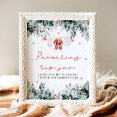 Kerstrood Santa Baby Ouderschap Tip Jar Game Poster