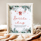 Kerstrood Santa Baby shower Bottle Chug Sign Poster