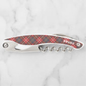 kerstrood tartaanschildpad kurkentrekker (Voorkant)