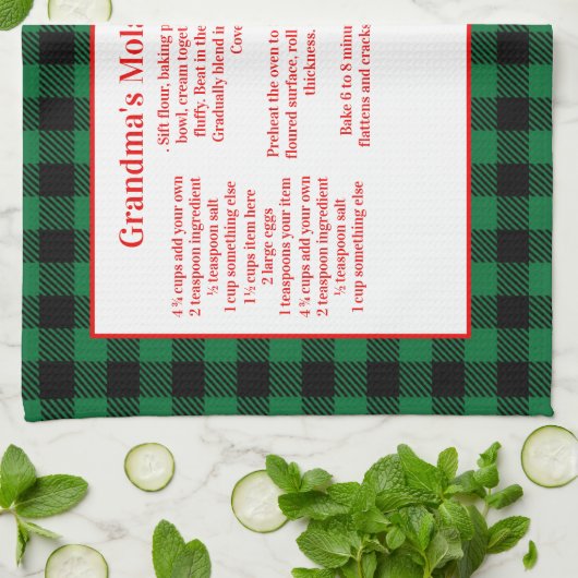 kerstrood vrachtwagen groene buffel theedoek (Gevouwen)