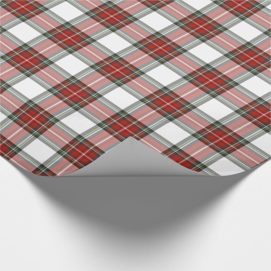 Kerstrood, wit en groen geplakt cadeaupapier (Hoek)