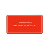 kerstrood wit handschrift Sjabloon adres Etiket (Voorkant)