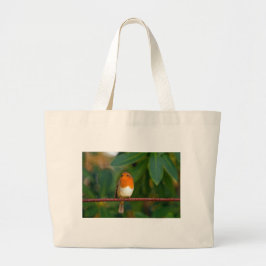 Kerstroodborstje Grote Tote Bag