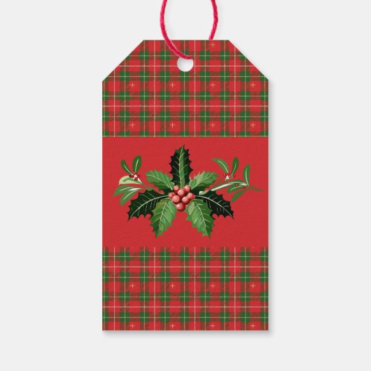 Kerstroodbruin Cadeaulabel (Achterkant)