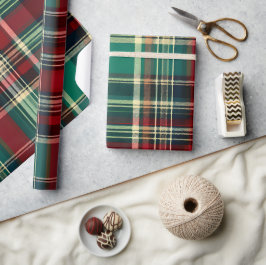 Kerstroodbruin Cadeaupapier