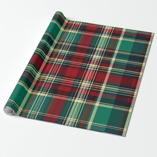 Kerstroodbruin Cadeaupapier (Uitgerold)