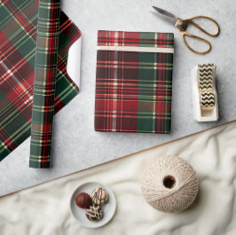 Kerstroodbruin Cadeaupapier