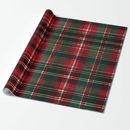 Kerstroodbruin Cadeaupapier (Uitgerold)