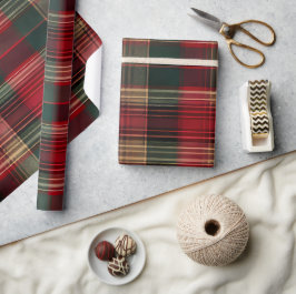 Kerstroodbruin Cadeaupapier