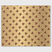 Kerstroodbruin Cadeaupapier (Vlak)