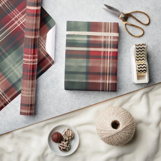 Kerstroodbruin Cadeaupapier (Crafts)