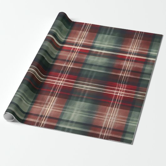 Kerstroodbruin Cadeaupapier (Uitgerold)